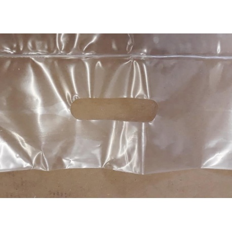 LDPE taška s lepící klopou 550x500+100ucho+100LP