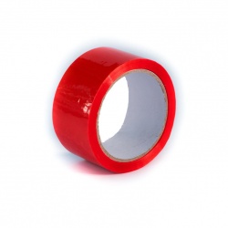 Lepící páska 50x50 PET bezpečnostní pečetící, červená